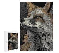 Adults Puzzles 1000 PCS Jigsaws Fox Portrait Illustration Puzzle for Adults Brain Teaser Game Analysis And Logic Parent-child Interaction 1000 PCS