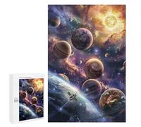 Adults Puzzles 1000 PCS Jigsaws Galactic Exploration Adventure Jigsaw Puzzles for Teenagers Precision Cutting Parent-child Interaction Beautiful Design Game 1000 PCS
