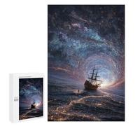 Adults Puzzles 1000 PCS Jigsaws Galactic Voyage Ship in Space Jigsaw Puzzles for Teenagers Precision Cutting Parent-child Interaction Beautiful Design Game 1000 PCS