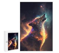 Adults Puzzles 1000 PCS Jigsaws Galactic Wolf Howl Jigsaw for Adults Toy Wall Decor Perfect Decoration Parent-child Interaction 1000 PCS
