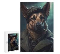 Adults Puzzles 1000 PCS Jigsaws German Shepherd Gangster Jigsaw Puzzle Family Games Enhance Memory Unique Gifts for Birthday And Christmas 1000 PCS