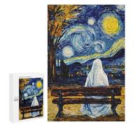 Adults Puzzles 1000 PCS Jigsaws Ghost Starry Night Puzzle for Adults Brain Teaser Game Analysis And Logic Parent-child Interaction 1000 PCS
