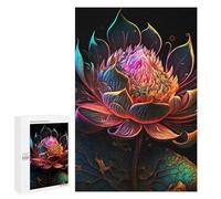 Adults Puzzles 1000 PCS Jigsaws Glowing Lotus Artwork Jigsaw for Adults Toy Wall Decor Perfect Decoration Parent-child Interaction 1000 PCS