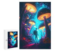 Adults Puzzles 1000 PCS Jigsaws Glowing Mushroom Forest-1 Jigsaw for Adults Toy Wall Decor Perfect Decoration Parent-child Interaction 1000 PCS