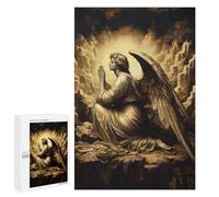 Adults Puzzles 1000 PCS Jigsaws Gold X Angel Prayer Puzzle for Adults Toy Wall Decor Stress Reliever Difficult And Challenge 1000 PCS