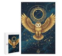 Adults Puzzles 1000 PCS Jigsaws Golden Owl Constellation Art Puzzle for Adults Toy Wall Decor Stress Reliever Difficult And Challenge 1000 PCS