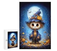 Adults Puzzles 1000 PCS Jigsaws Halloween Scarecrow with Witch Hat Puzzle for Adults Toy Wall Decor Stress Reliever Difficult And Challenge 1000 PCS