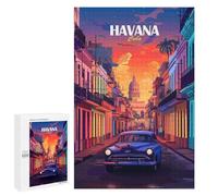Adults Puzzles 1000 PCS Jigsaws Havana Cuba Vintage Travel Puzzle for Adults Toy Wall Decor Stress Reliever Difficult And Challenge 1000 PCS