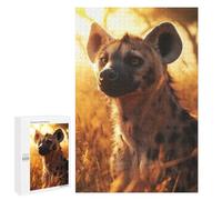 Adults Puzzles 1000 PCS Jigsaws Hyena Portrait at Sunset Teenagers Puzzles Hands-on Game Hand Speed Race Parent-child Interaction 1000 PCS