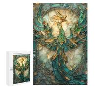 Adults Puzzles 1000 PCS Jigsaws Kintsugi Phoenix Bird Jigsaw for Adults Toy Wall Decor Perfect Decoration Parent-child Interaction 1000 PCS