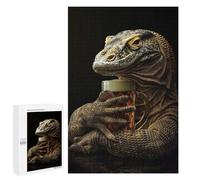 Adults Puzzles 1000 PCS Jigsaws Komodo Dragon Beer Jigsaw Puzzle Brain Teaser Game A Work of Art Birthday And Unique Gifts 1000 PCS