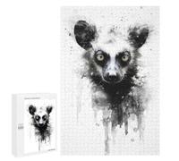Adults Puzzles 1000 PCS Jigsaws Lemur Beauty Black Ink Puzzle for Adults Brain Teaser Game Analysis And Logic Parent-child Interaction 1000 PCS