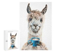 Adults Puzzles 1000 PCS Jigsaws Llama Latte Puzzle for Adults Toy Wall Decor Stress Reliever Difficult And Challenge 1000 PCS