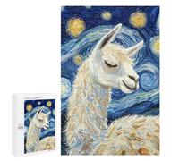 Adults Puzzles 1000 PCS Jigsaws Llama Sleeping Starry Night Teenagers Puzzles Hands-on Game Hand Speed Race Parent-child Interaction 1000 PCS