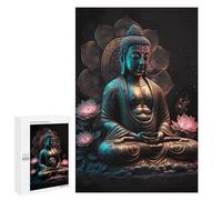 Adults Puzzles 1000 PCS Jigsaws Lotus Enlightenment Statue -2 Jigsaw for Adults Toy Wall Decor Perfect Decoration Parent-child Interaction 1000 PCS