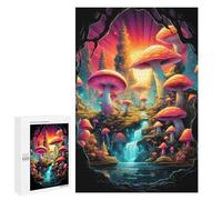 Adults Puzzles 1000 PCS Jigsaws Magic Mushroom Landscape Puzzle for Adults Toy Wall Decor Stress Reliever Difficult And Challenge 1000 PCS