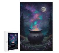 Adults Puzzles 1000 PCS Jigsaws Magical Cauldron Under The Moonlight Puzzle for Adults Toy Wall Decor Stress Reliever Difficult And Challenge 1000 PCS