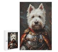 Adults Puzzles 1000 PCS Jigsaws Medieval Knight Dog Armor -2 Jigsaw Puzzles for Teenagers Precision Cutting Parent-child Interaction Beautiful Design Game 1000 PCS