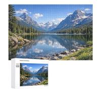Adults Puzzles 1000 PCS Jigsaws Mountain Lake Landscape Jigsaw Puzzle Brain Teaser Game A Work of Art Birthday And Unique Gifts 1000 PCS