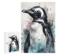 Adults Puzzles 1000 PCS Jigsaws Penguin Beauty Black Ink Jigsaw for Adults Anti-Stress Toys But Fun And Humorous Parent-child Interaction 1000 PCS
