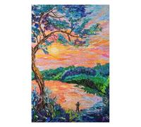 Adults Puzzles 1000 PCS Jigsaws Quiet Moments, Silent Waters Jigsaw Puzzle Relaxing Games Difficult Challenge Parent-child Interaction 1000 PCS