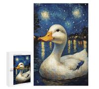 Adults Puzzles 1000 PCS Jigsaws Starry Night Duck Jigsaw for Adults Anti-Stress Toys But Fun And Humorous Parent-child Interaction 1000 PCS