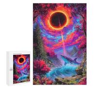 Adults Puzzles 1000 PCS Jigsaws Surreal Shark Landscape with Eclipse Puzzle for Adults Toy Wall Decor Stress Reliever Difficult And Challenge 1000 PCS