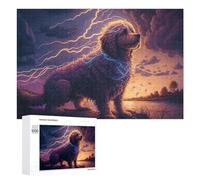 Adults Puzzles 1000 PCS Jigsaws Thundering Dog Majesty Jigsaw Puzzle Brain Teaser Game A Work of Art Birthday And Unique Gifts 1000 PCS