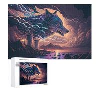 Adults Puzzles 1000 PCS Jigsaws Thundering Wolf Majesty -7 Teenagers Puzzles Hands-on Game Hand Speed Race Parent-child Interaction 1000 PCS