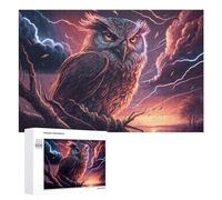 Adults Puzzles 1000 PCS Jigsaws Thunderstorm Owl Artwork-2 Teenagers Puzzles Hands-on Game Hand Speed Race Parent-child Interaction 1000 PCS