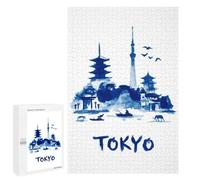 Adults Puzzles 1000 PCS Jigsaws Tokyo Watercolor Skyline Jigsaw Puzzle Fun Games But Fun And Humorous Unique Gifts for Birthday And Christmas 1000 PCS