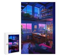 Adults Puzzles 1000 PCS Jigsaws Urban Loft with City Views Jigsaw for Adults Toy Wall Decor Perfect Decoration Parent-child Interaction 1000 PCS
