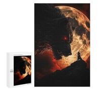 Adults Puzzles 1000 PCS Jigsaws Werewolf Confrontation Under A Fiery Moon Jigsaw Puzzle Fun Games But Fun And Humorous Unique Gifts for Birthday And Christmas 1000 PCS