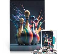 Adults Puzzles 1000 Piece Jigsaws Abstract Bowling Art Staycation: Zeit totschlagen Einzigartige Wohndekoration und Geschenke75x50cm