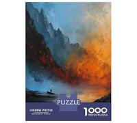 Adults Puzzles 1000 Piece Jigsaws Abstract Mountain Lake Painting Puzzle for Adults Toy Wall Decor Presents for Women Unique Gifts for Birthday And Christmas 70x50cm/1000pcs
