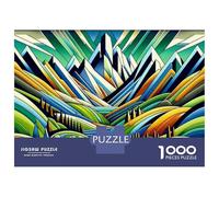 Adults Puzzles 1000 Piece Jigsaws Abstract Mountain Landscape Art Jigsaws for Adults Toy Wall Decor Difficult Challenge Difficult And Challenge 70x50cm/1000pcs