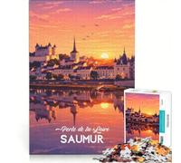 Adults Puzzles 1000 Piece Jigsaws Affiche Saumur Coucher De Soleil, Toy Wall Decor, But Fun And Humorous, Unique Birthday And Xmas Gifts 50x75cm
