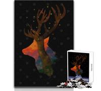 Adults Puzzles 1000 Piece Jigsaws Alone in The Jungle Hands-on Game Perfect Decoration Secret Santa Gifts Size 38x52cm