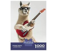 Adults Puzzles 1000 Piece Jigsaws Alpaca Guitar Puzzles for Adults Family Games Home Decoration for Is Ideal As A Gift 38x26cm/1000pcs