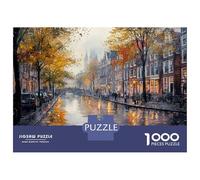 Adults Puzzles 1000 Piece Jigsaws Amsterdam Canal Reflections Jigsaws for Adults Toy Wall Decor Difficult Challenge Difficult And Challenge 70x50cm/1000pcs