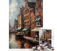 Adults Puzzles 1000 Piece Jigsaws Amsterdam Netherlands Jigsaw Puzzles 1000 Practical Game Great Gifts And Toys Staycation Kill Time (38x26cm)