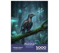 Adults Puzzles 1000 Piece Jigsaws Archaeopteryx And Dragonfly in Enchanted Forest Jigsaws for Adults Family Games But Fun And Humorous Birthday And Unique Gifts 70x50cm/1000pcs