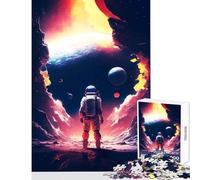 Adults Puzzles 1000 Piece Jigsaws Astronaut Space Artwork Jigsaw for Teenagers Family Activities Parent-child Interaction Deal As Gifts for The Whole Family (50x75cm)