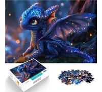 Adults Puzzles 1000 Piece Jigsaws Baby Blue Dragon für Lernspiel-Herausforderungsspielzeug Lustiges Geschenk52x38cm