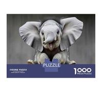 Adults Puzzles 1000 Piece Jigsaws Baby Elephant Plush Toy Jigsaws for Adults Toy Wall Decor Difficult Challenge Difficult And Challenge 70x50cm/1000pcs