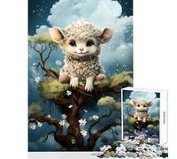 Adults Puzzles 1000 Piece Jigsaws Baby Sheep Jigsaws for Adults Puzzle Pattern Assembly Challenging To Complete Beautiful Design Game (38x52cm)