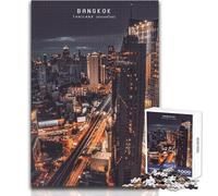 Adults Puzzles 1000 Piece Jigsaws Bangkok Hands-on Game Perfect Decoration Secret Santa Gifts Size 38x26cm