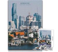 Adults Puzzles 1000 Piece Jigsaws Bangkok Hands-on Game Perfect Decoration Secret Santa Gifts Size 38x52cm