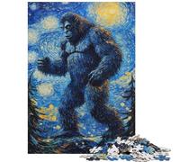 Adults Puzzles 1000 Piece Jigsaws Bigfoot's Midnight Stroll Educational Games Home Art Decor Educational Toy Birthday And Unique Gifts Size 38x52cm