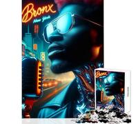 Adults Puzzles 1000 Piece Jigsaws Black Man Singer New York Educational Toy Gifts Ideas for Educational Game Improving Love between Couples Size 38x26cm